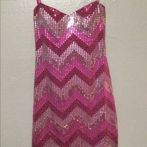 Love Reign~ strapless mini sequin pink dress~ size Medium